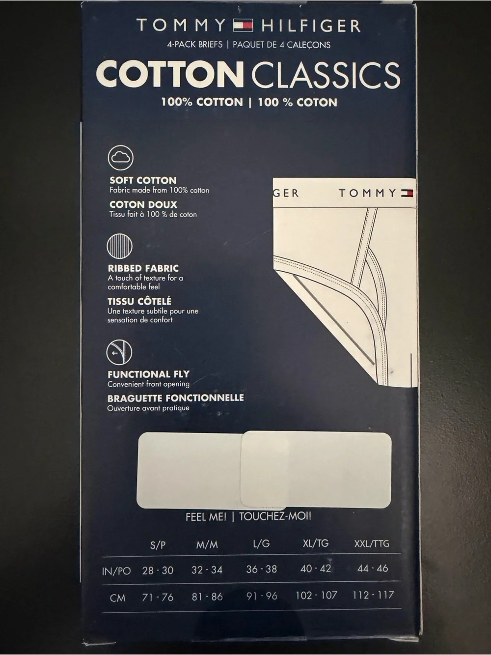 Tommy Hilfiger White & Black Cotton Classics 4-Pack Men's Briefs